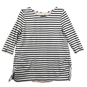 Matilda Jane Joanna Gaines Harvest Days Top Womens Medium Striped Floral Shirt